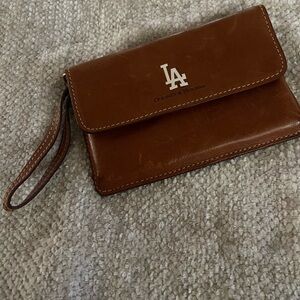 Dooney & Bourke Red and Brown Wristlet
